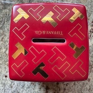 Tiffany & Co Coin Piggy Bank Porcelain Red Year